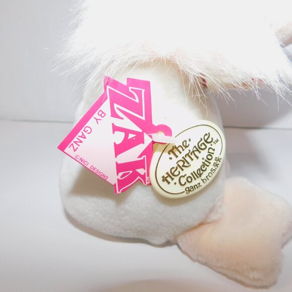 Vintage 1989 Ganz Heritage Collection 6" Plush White Pink  ZAK Eagle w Tags - Picture 5 of 9